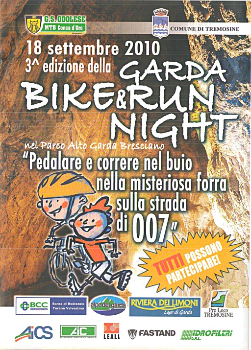 Il volantino della corsa di Tremosine...