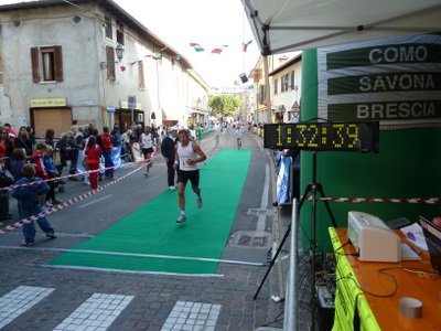 Mario Venturelli alla prima maratonina...