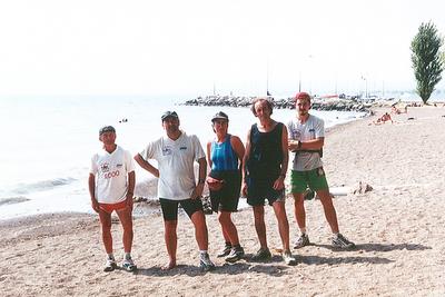 I pellegrini... sulla spiaggia di Bolsena...