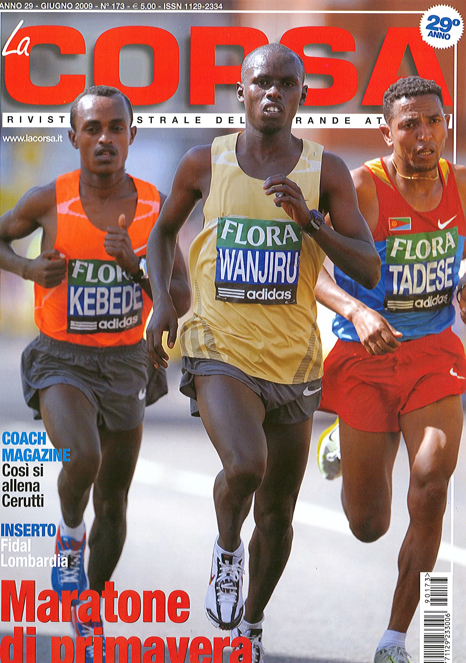 La copertina della rivista La Corsa...