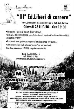 Volantino della gara di Toscolano...
